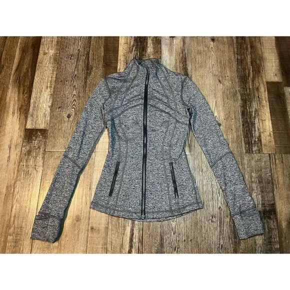 Lululemon Define Jacket Heathered Black Luon Size 2